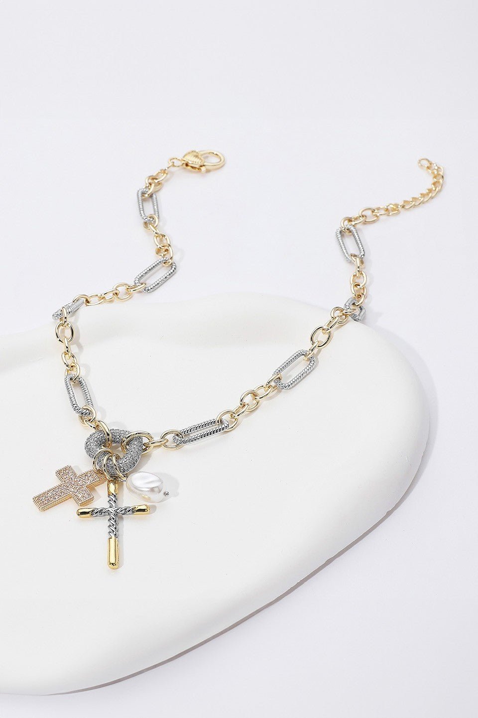 Spark After Dark Two Tone Necklace