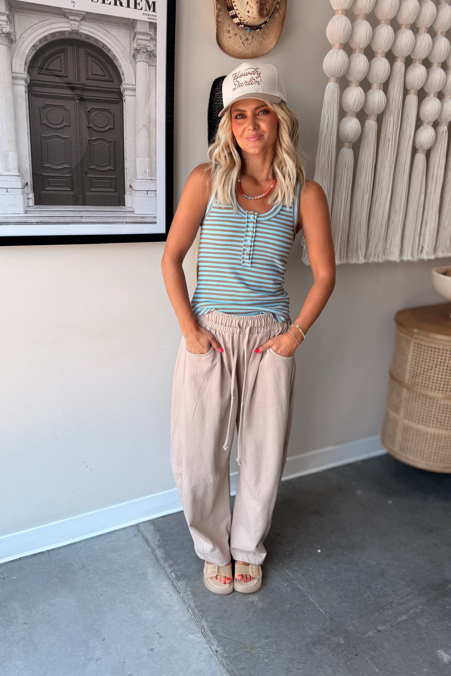 Long Weekend Stripe Tank