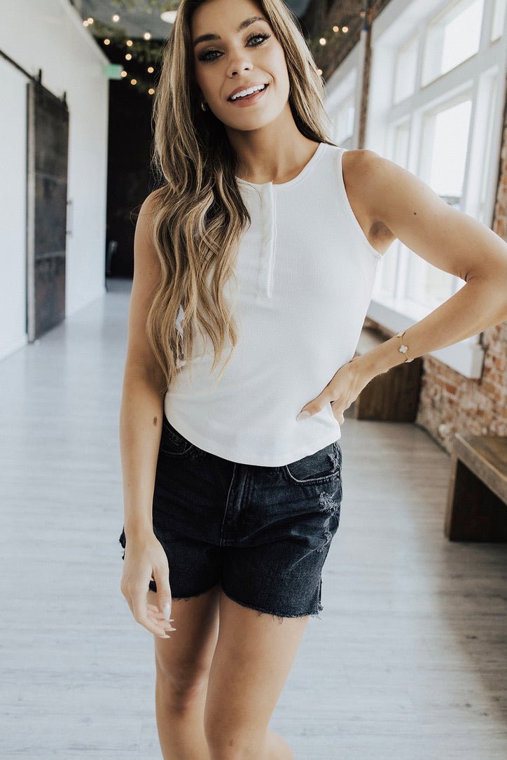 Sun & Sand Button Down Tank - FINAL SALE