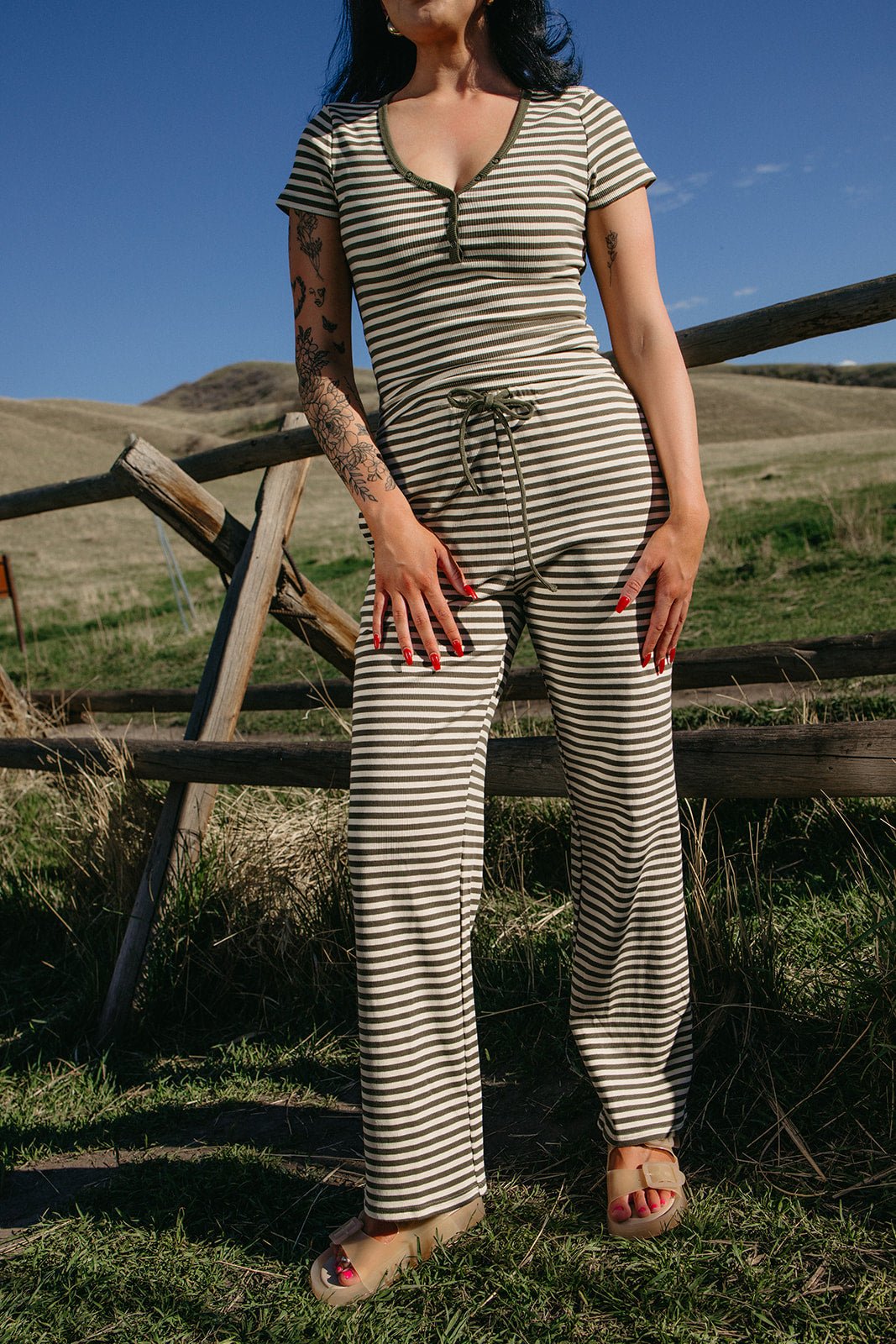 Sunfade Striped Pants