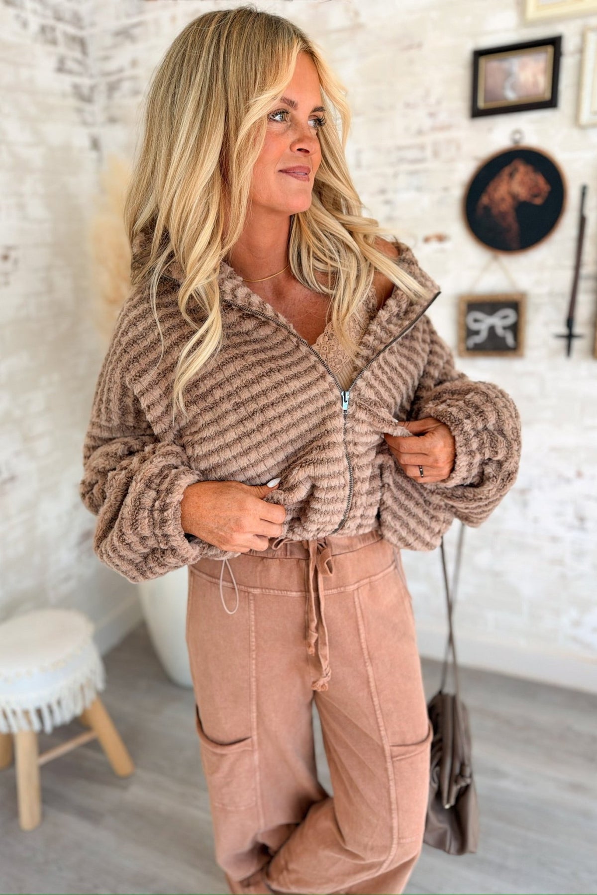 The Warm Up Plush Puffer Jacket