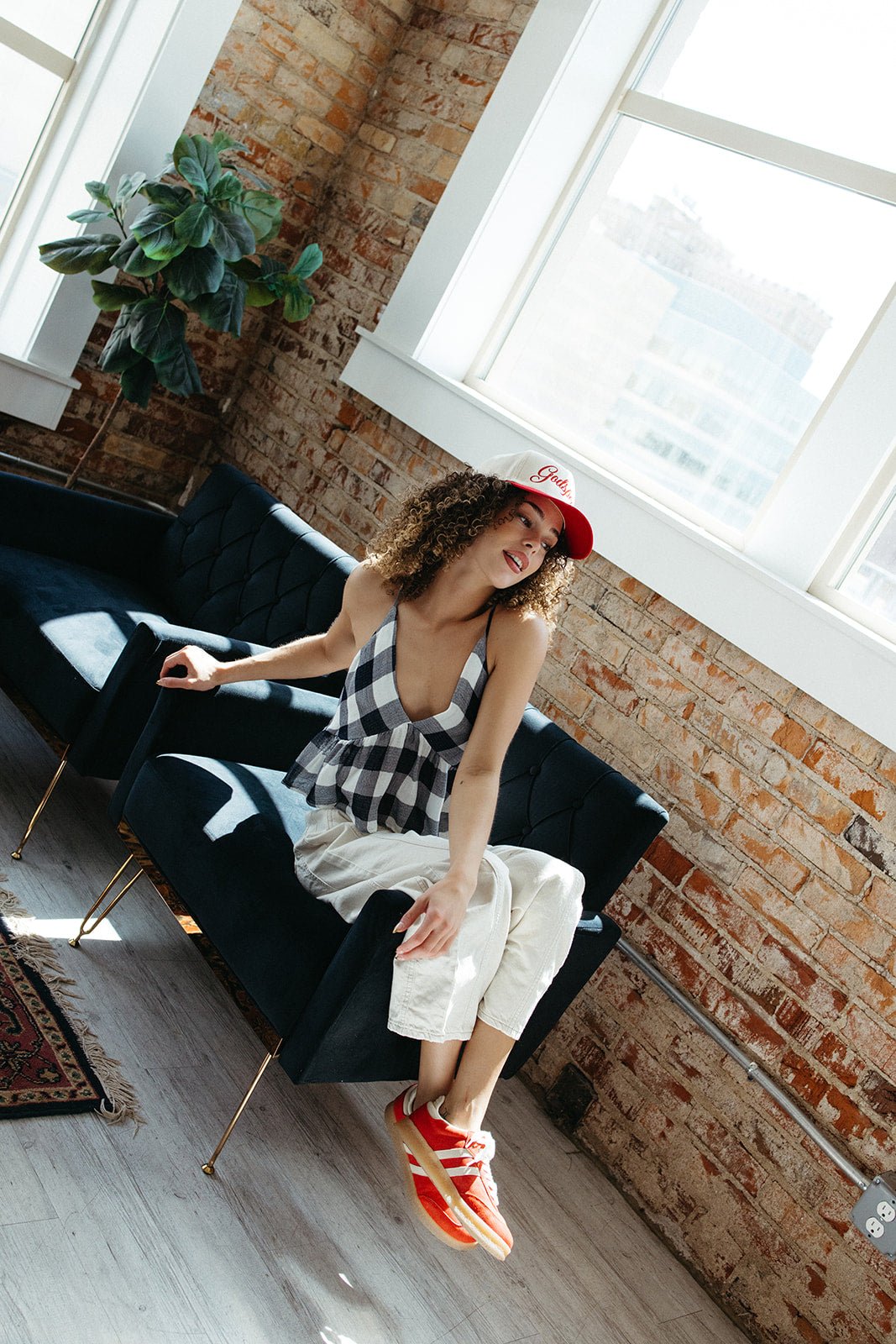 Tide Checked Babydoll Cami