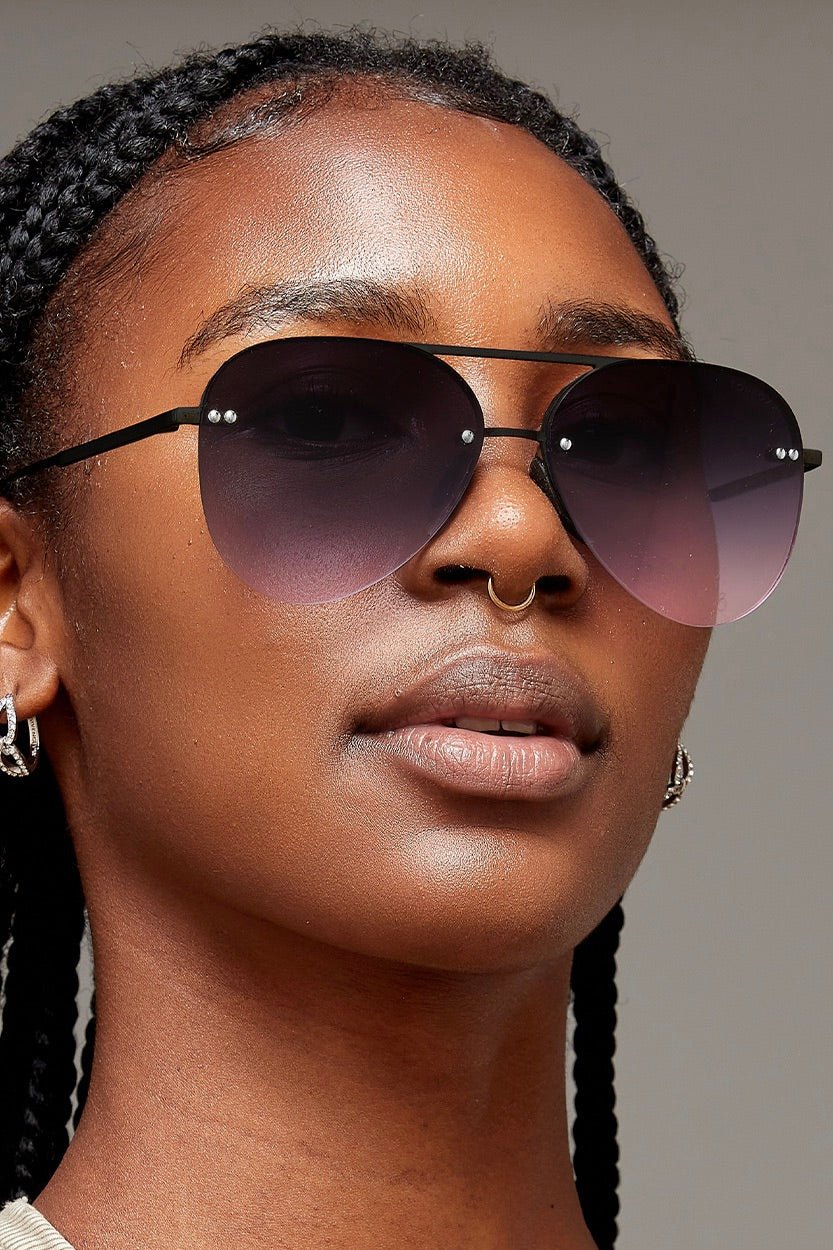 Top Foxx Smaller Megan 2 Metal Aviator Sunglasses