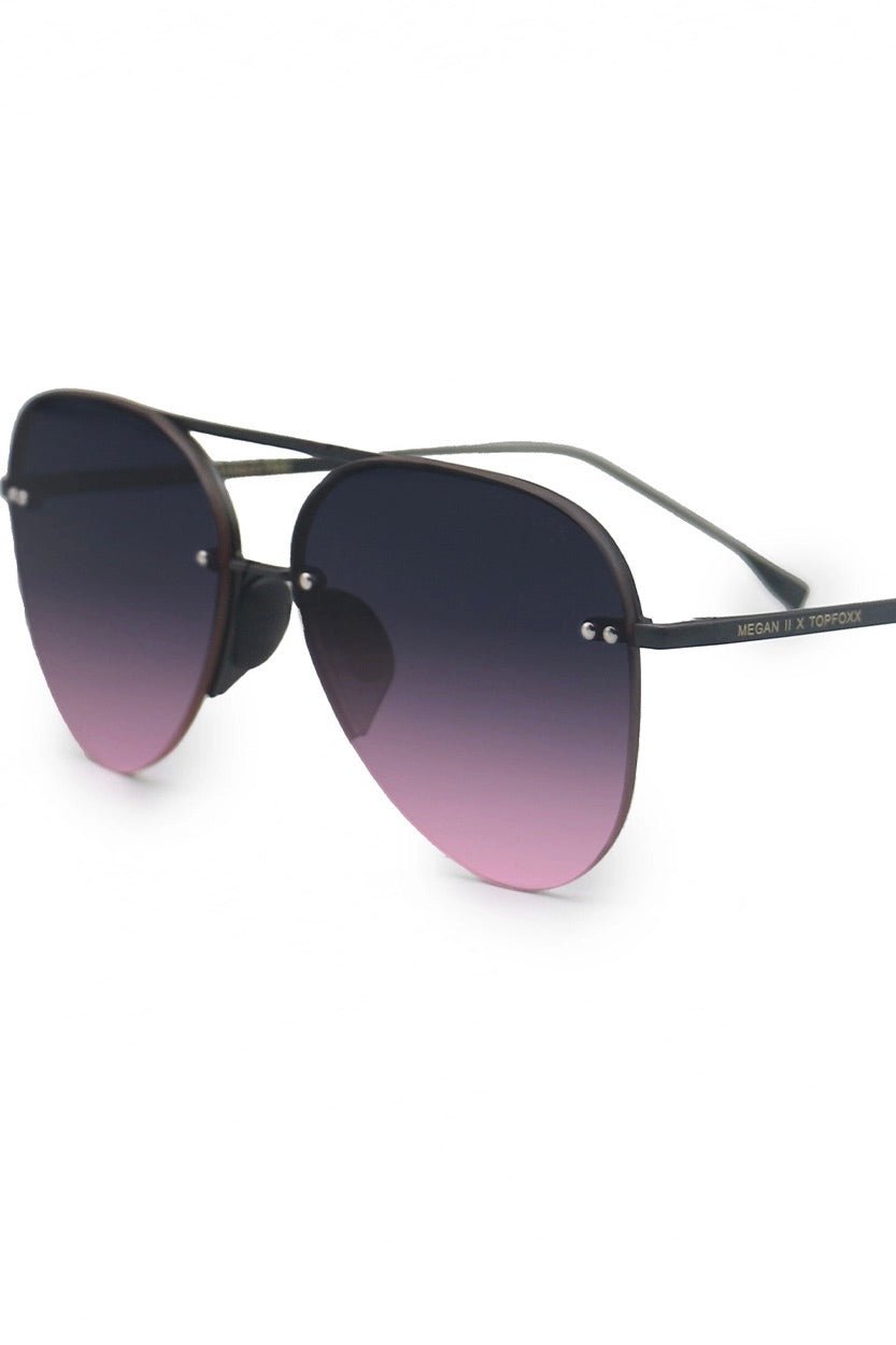 Top Foxx Smaller Megan 2 Metal Aviator Sunglasses