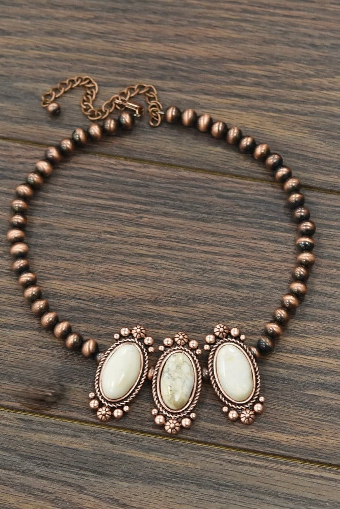 Roaming Soul White Turquoise Necklace