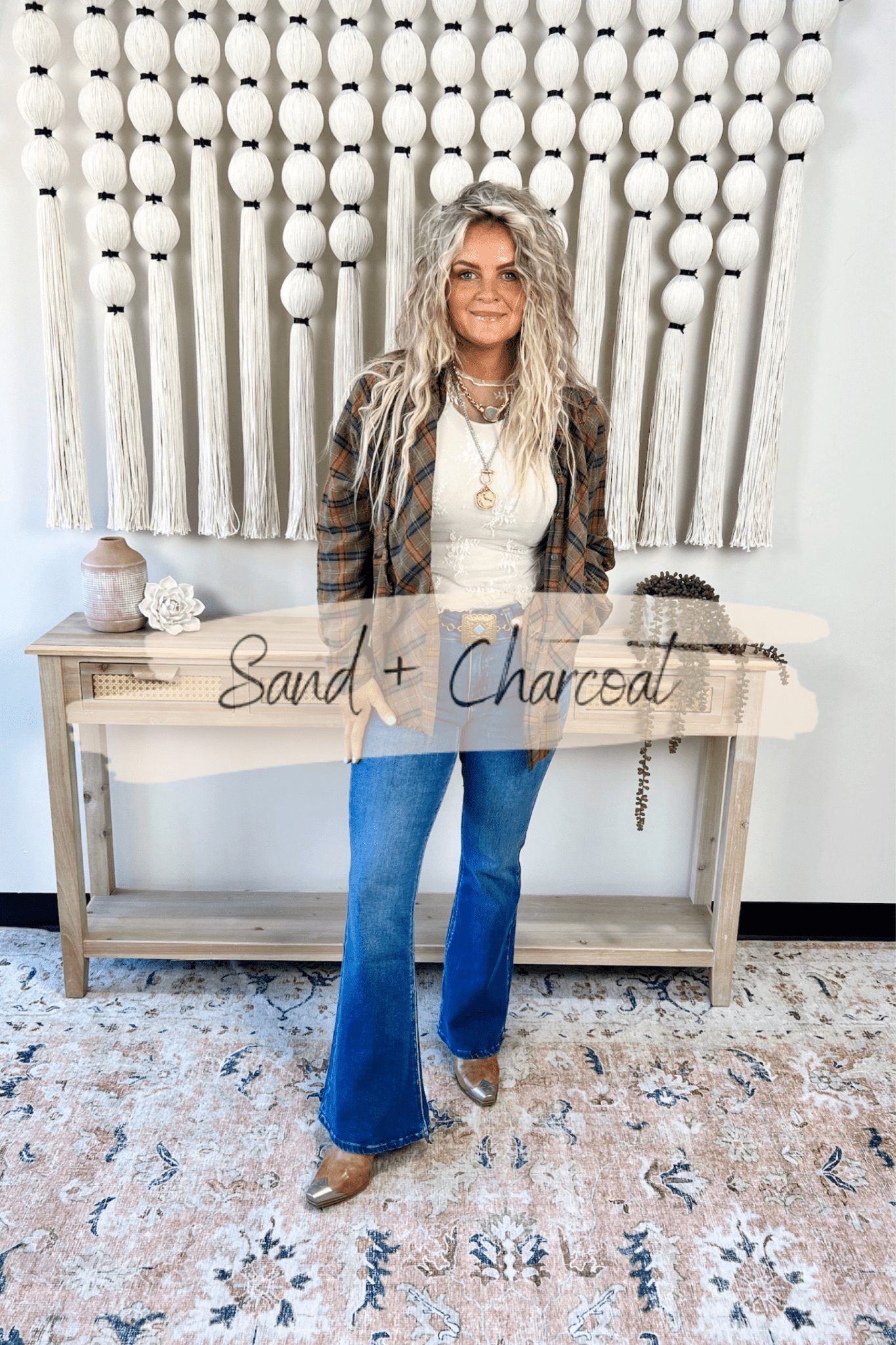 Yasmine Oversized Plaid Button Down Shirt - FINAL SALE