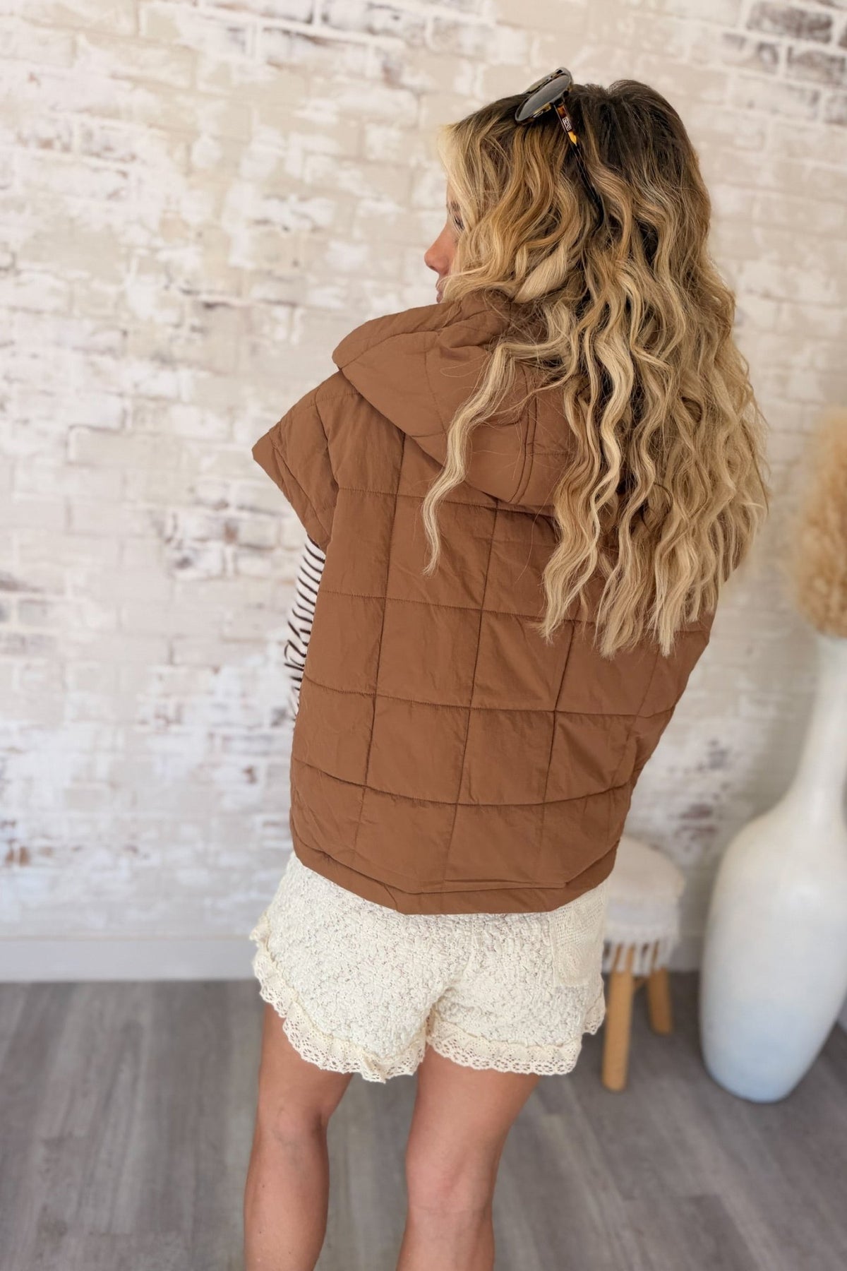 You Look Cold Hooded Puffer Vest