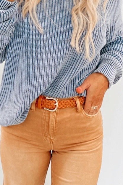 Dove Braided Leather Belt - FINAL SALE