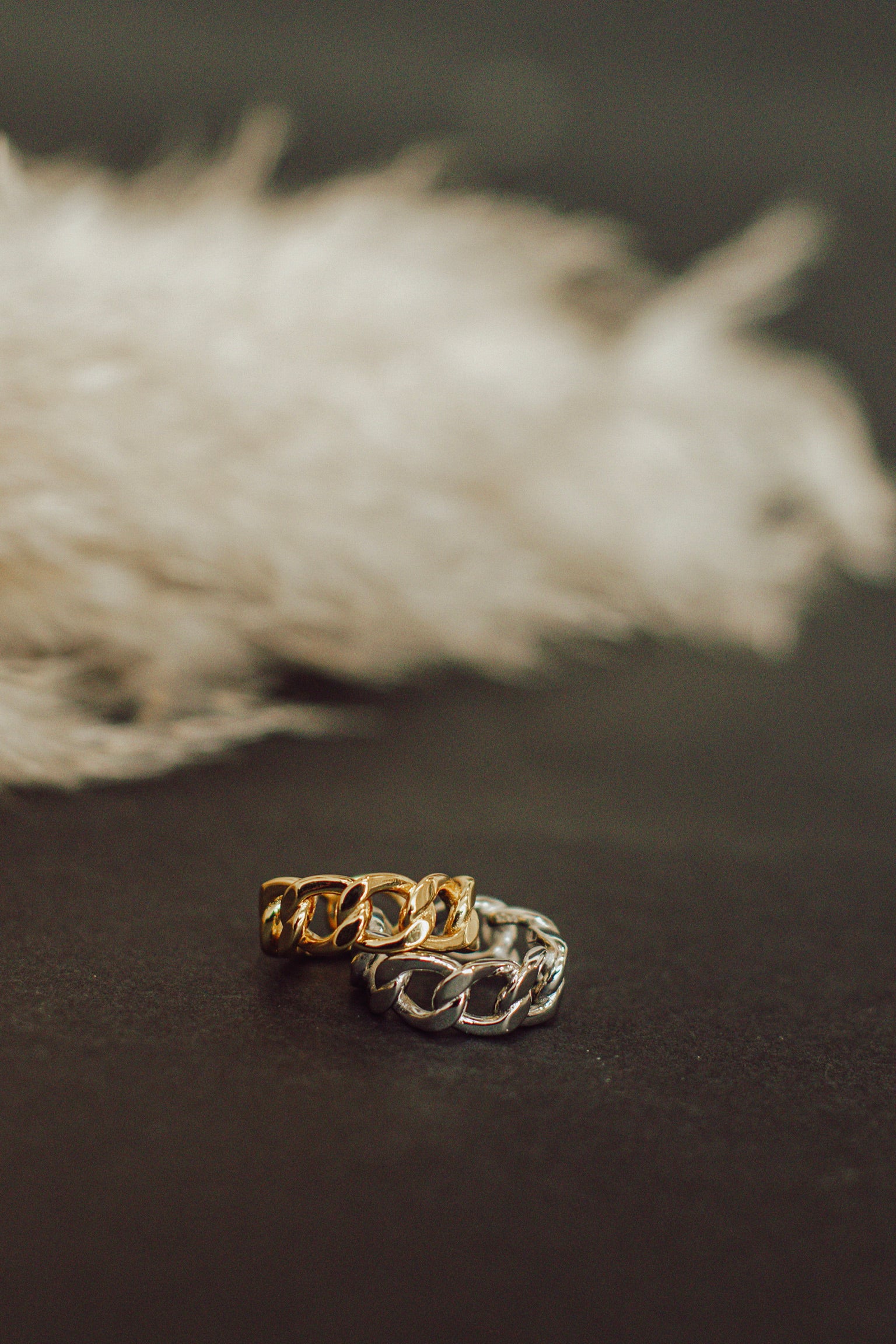 Russet Chain Hollow Ring - FINAL SALE