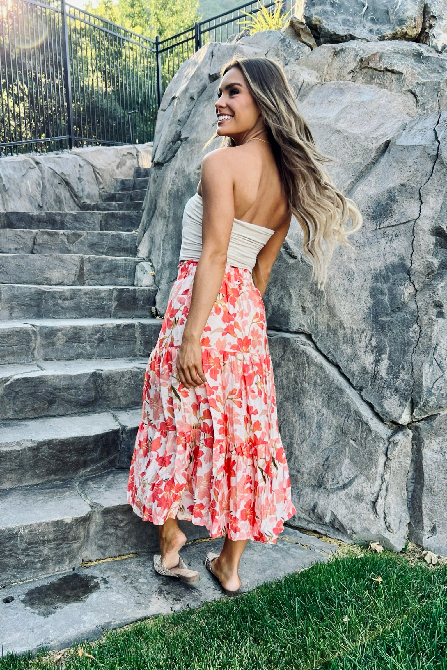 Maui Floral Boho Skirt