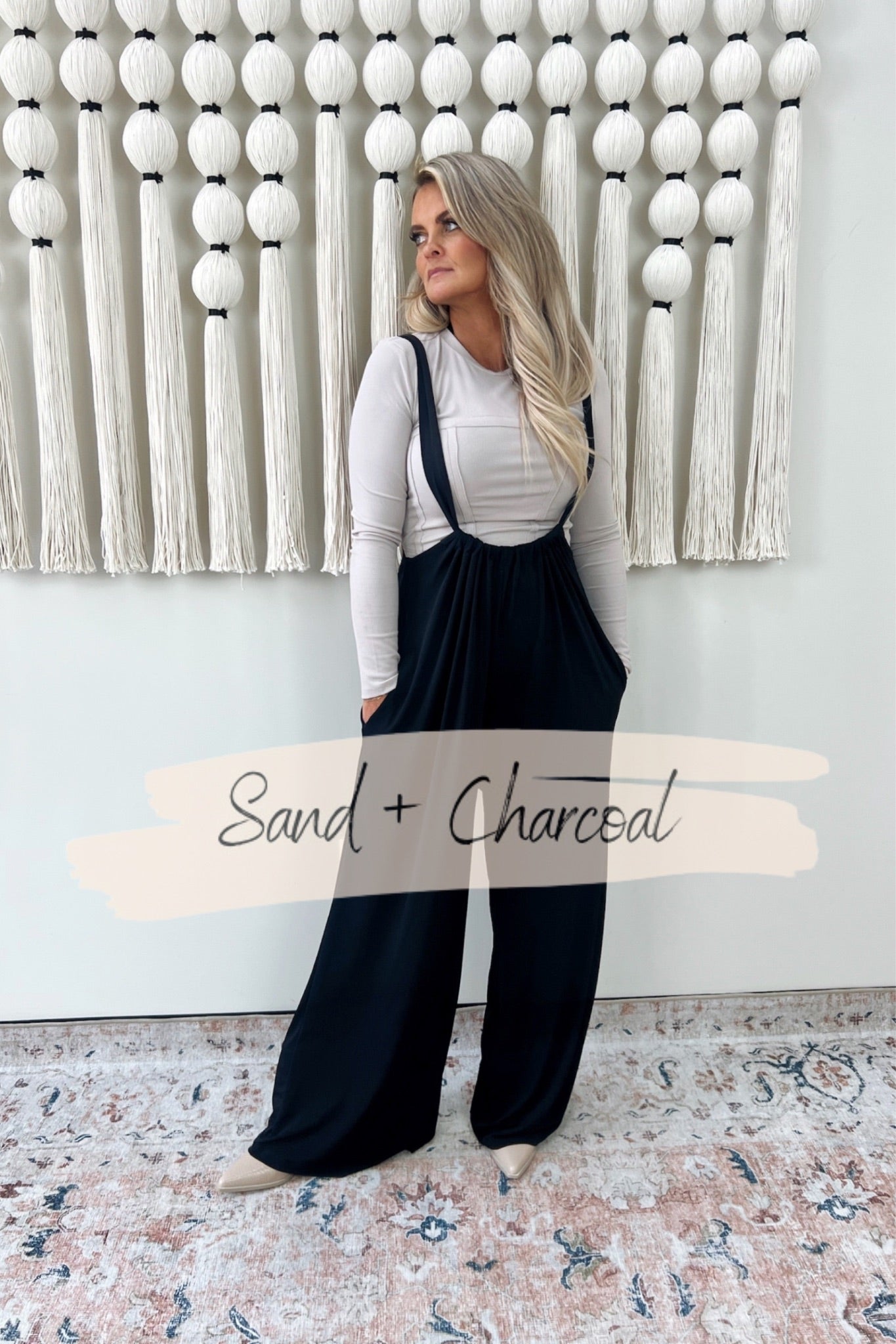 The Sand + Charcoal Your Best Dreams Jumpsuit