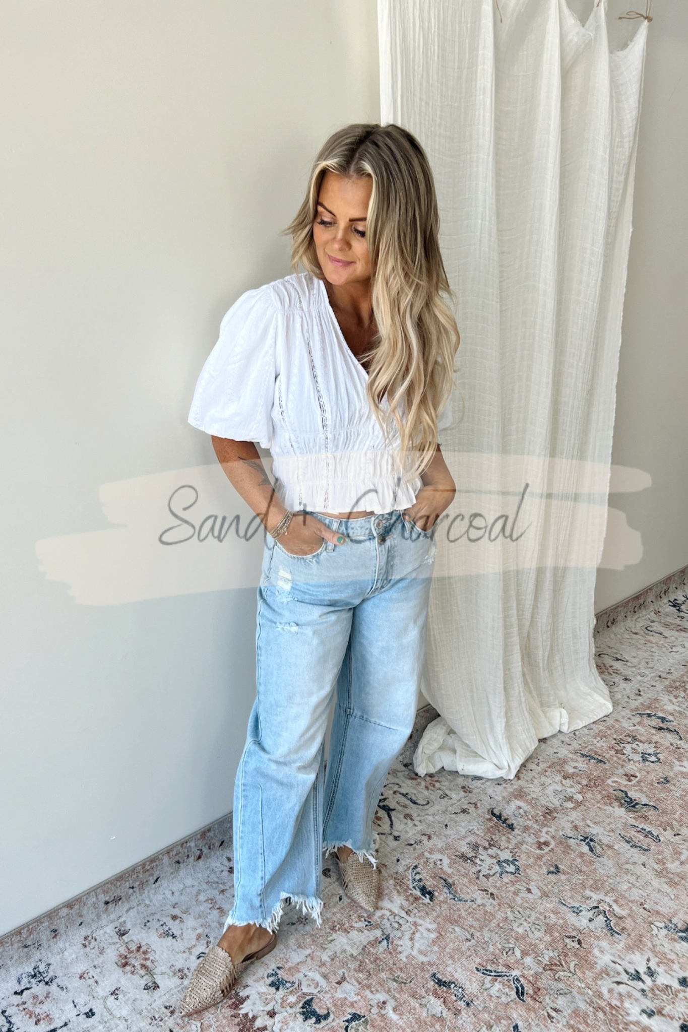 Davina Smocked Blouse Lux Collection - FINAL SALE