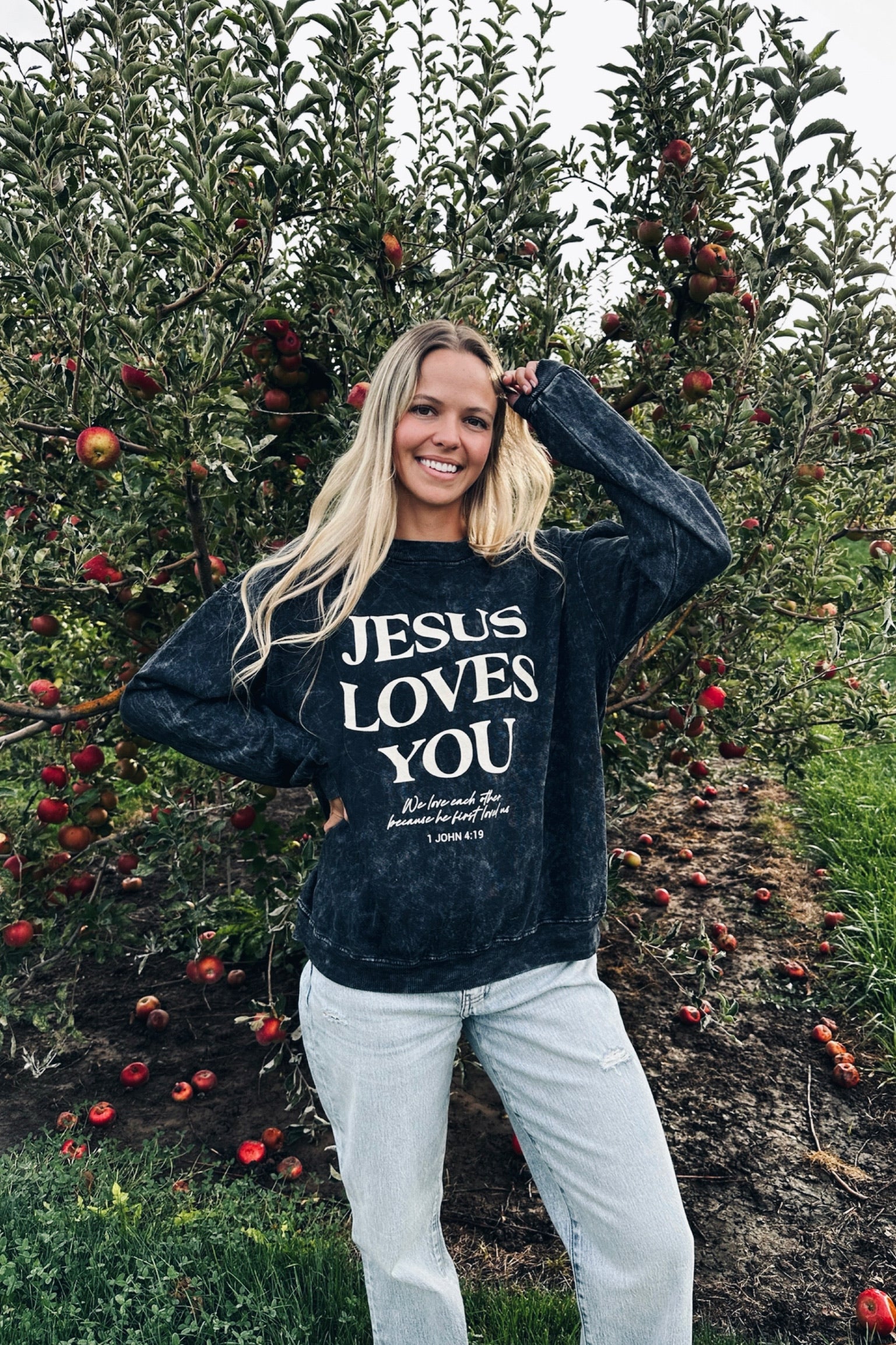 Jesus Loves You Graphic Sweatshirt