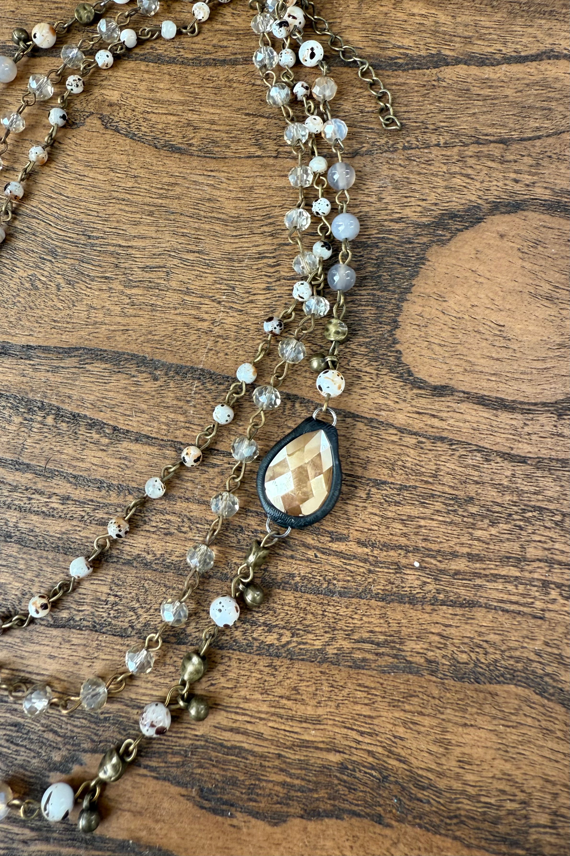 Soft Storm Triple Layer Necklace