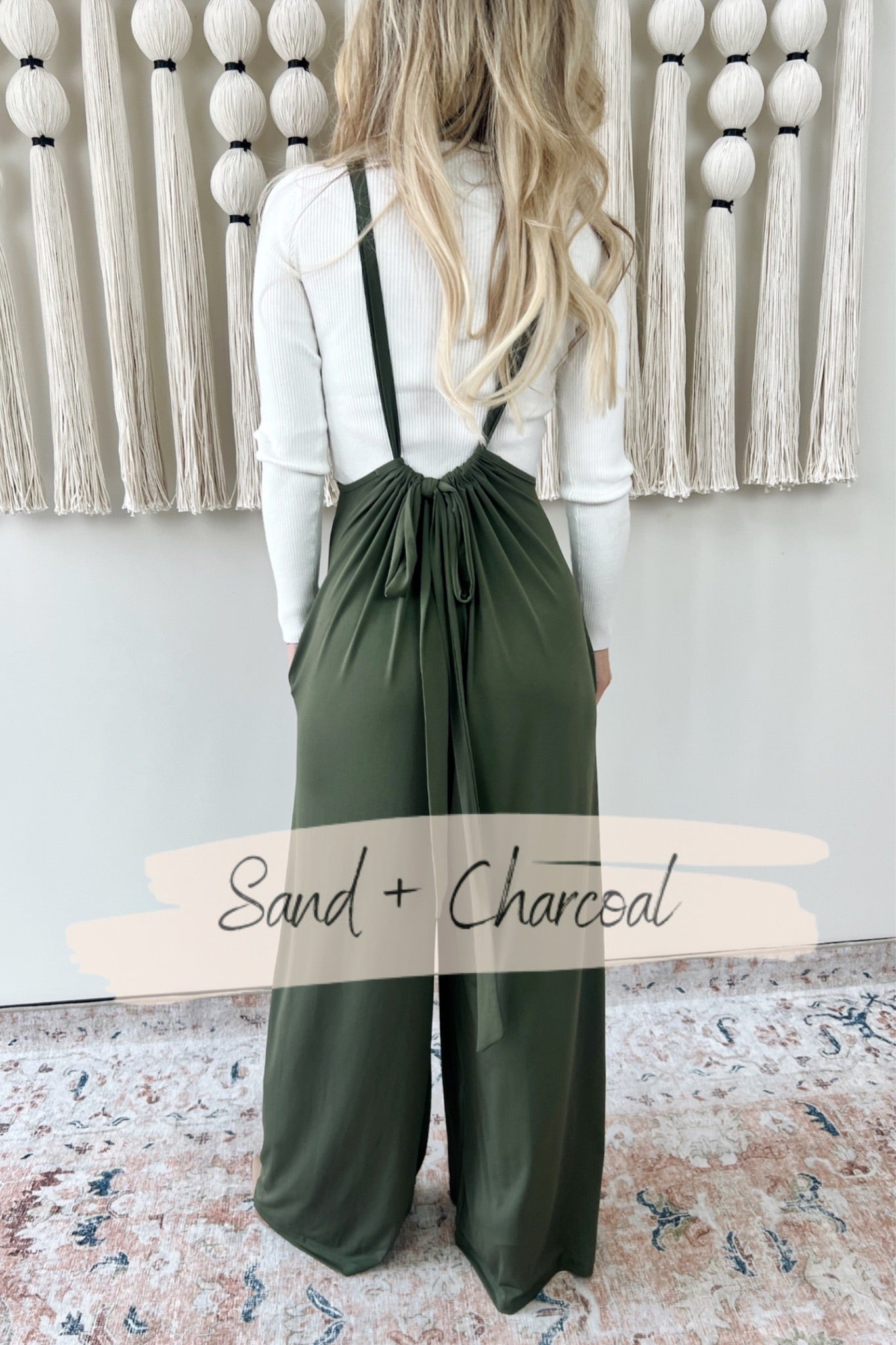 The Sand + Charcoal Your Best Dreams Jumpsuit