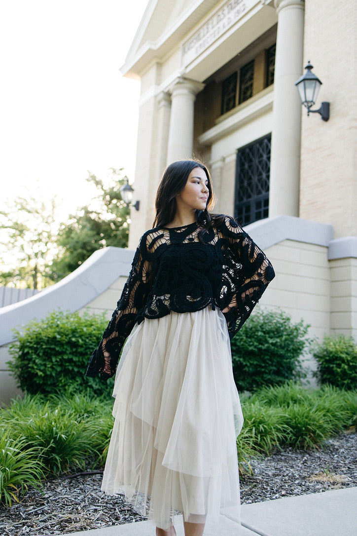 Selena Tulle Midi Skirt