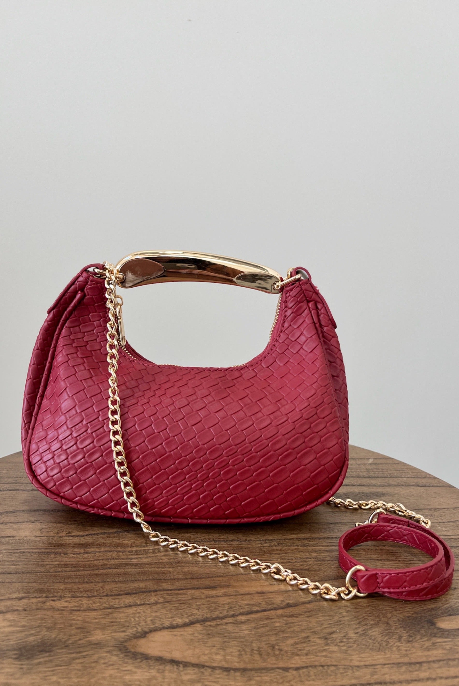 Cherry Kiss Metal Handle Bag