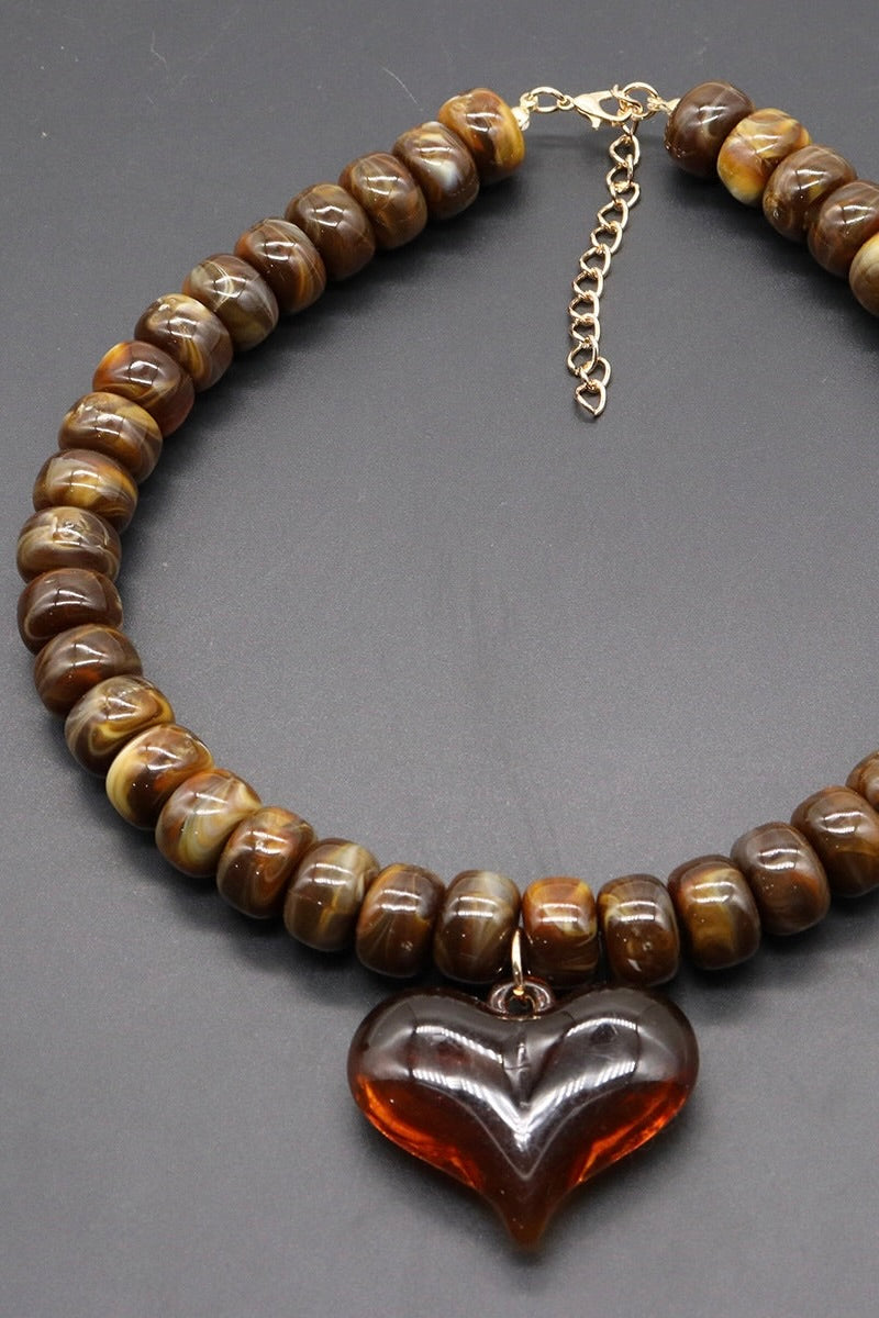 Mocha Melt Heart Necklace