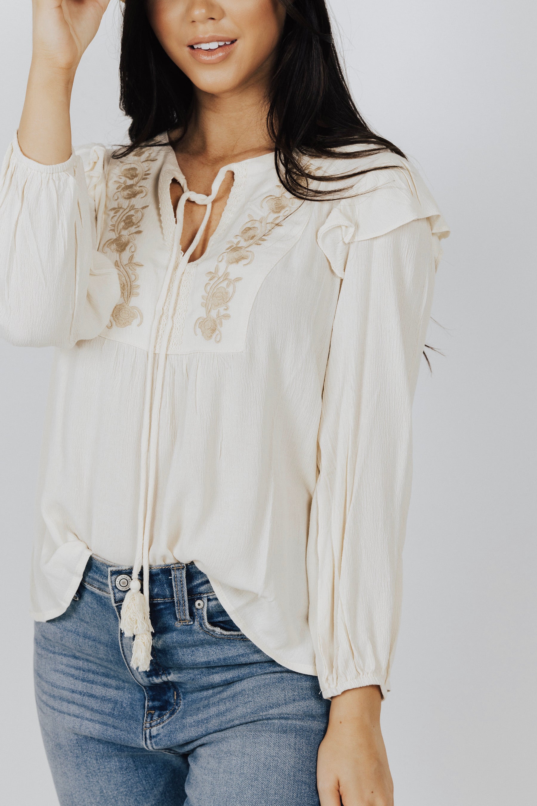 Ava Floral Embroidered Blouse - FINAL SALE