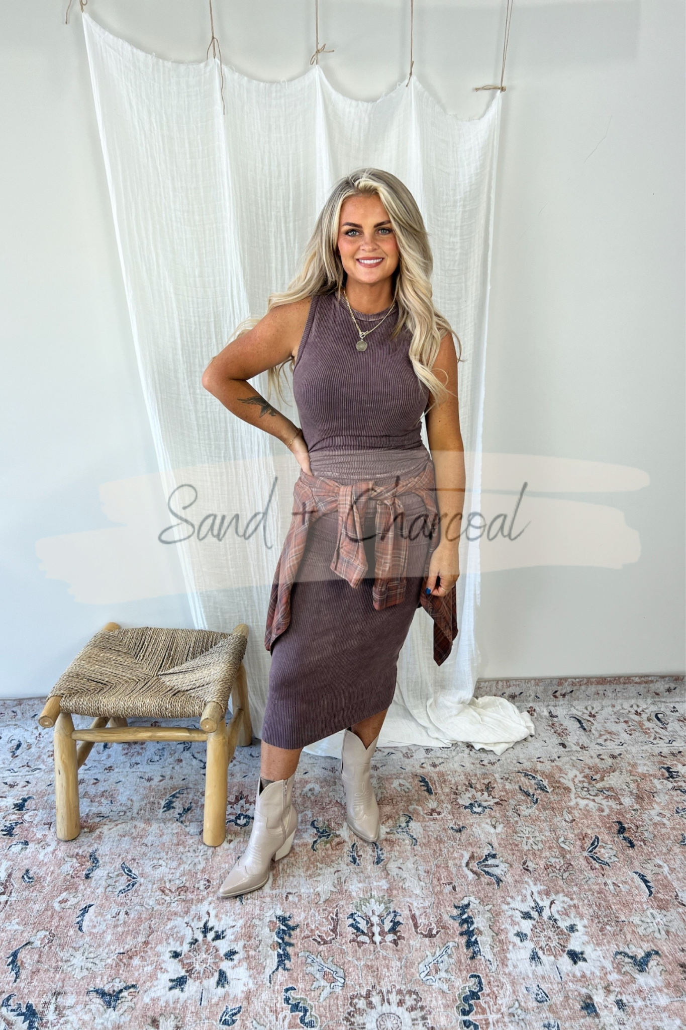 Pippa Ribbed Midi Skirt - FINAL SALE