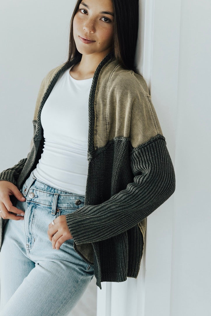 Verity Washed Knit Cardigan - FINAL SALE