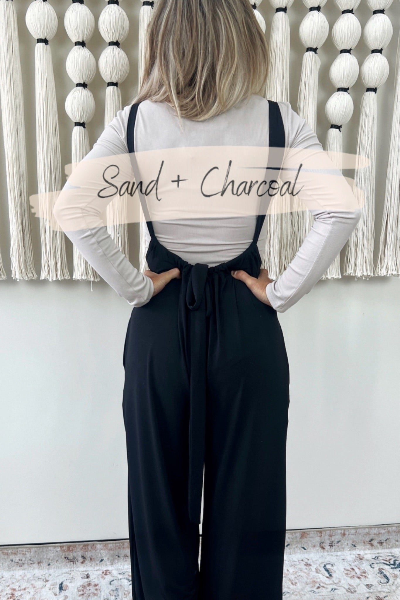 The Sand + Charcoal Your Best Dreams Jumpsuit