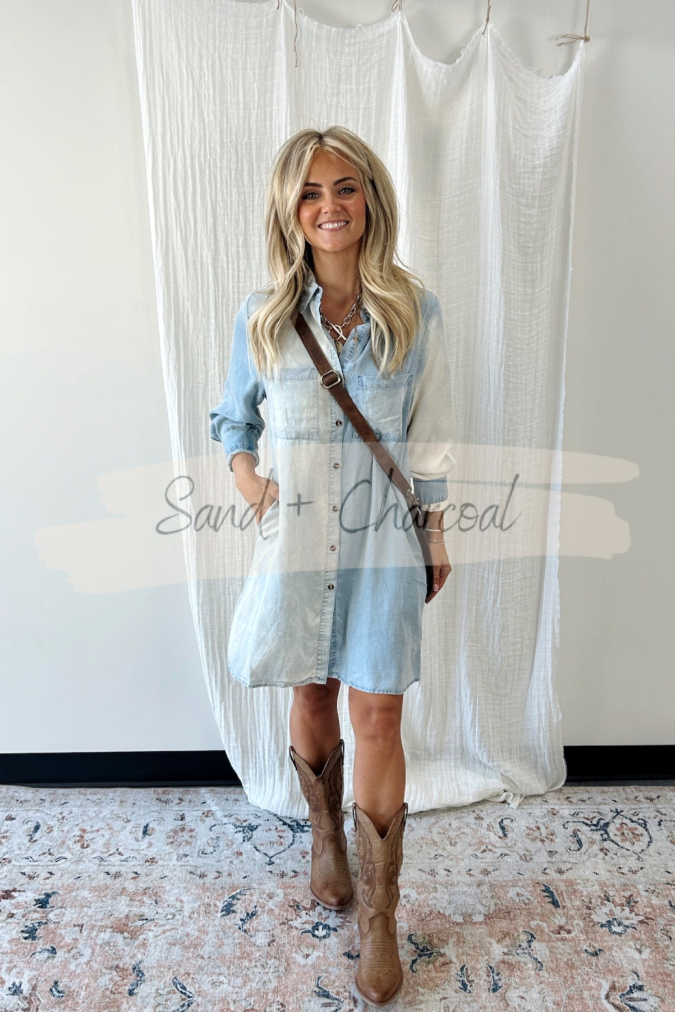 Beth Button Down Shirt Dress