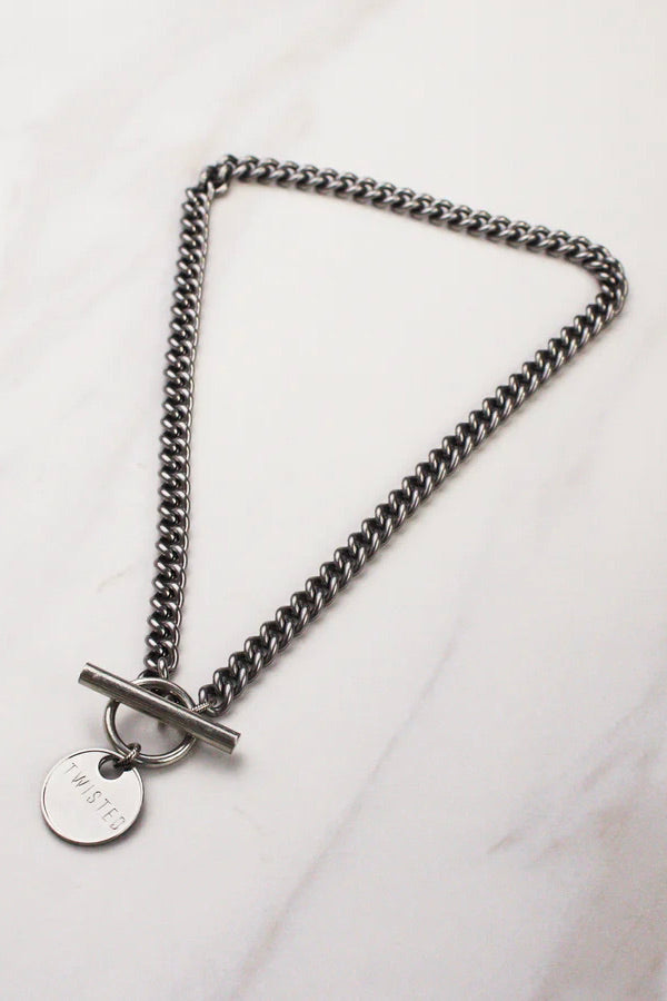 Twisted Silver Capture Necklace