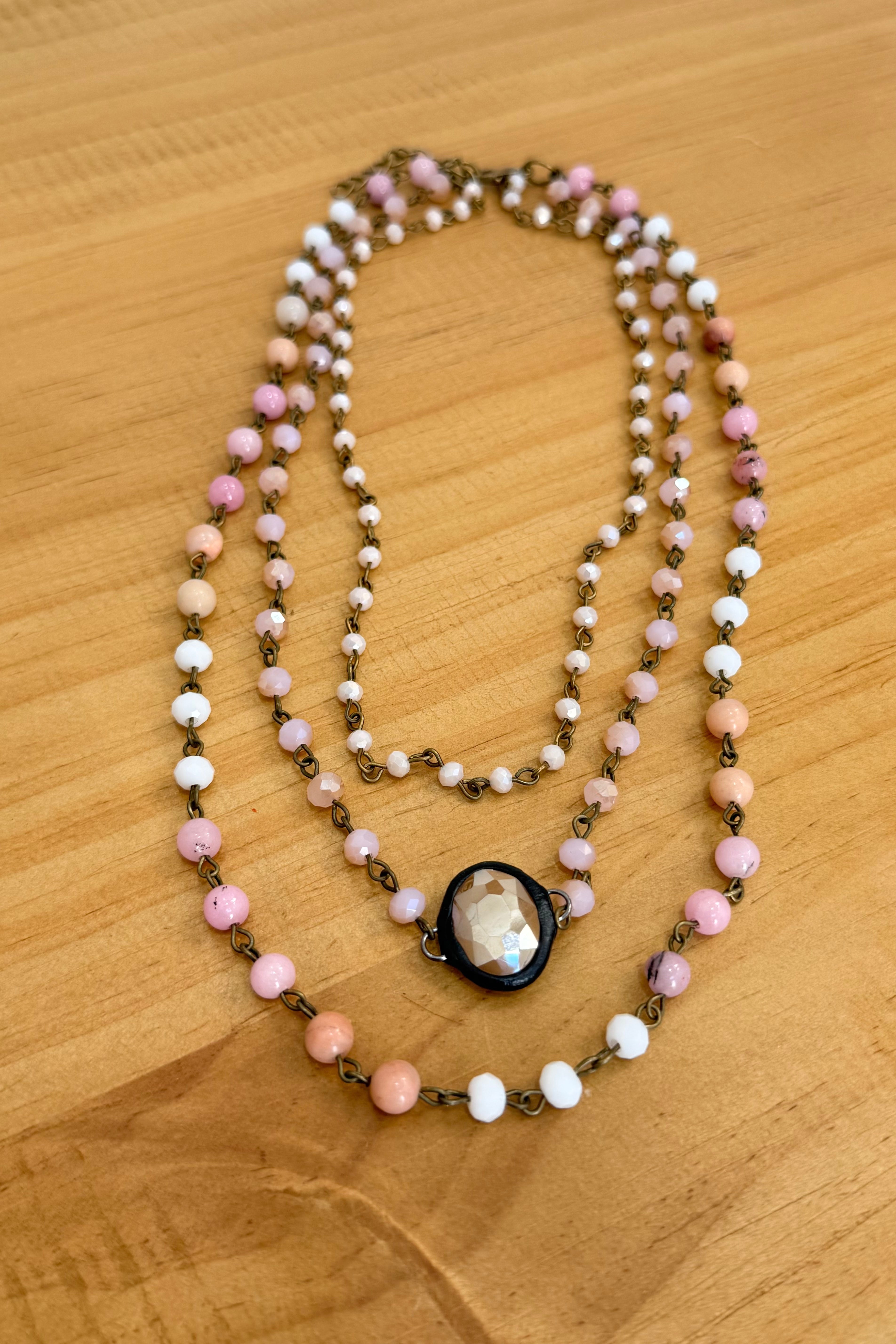 Moonstone Triple Layered Necklace