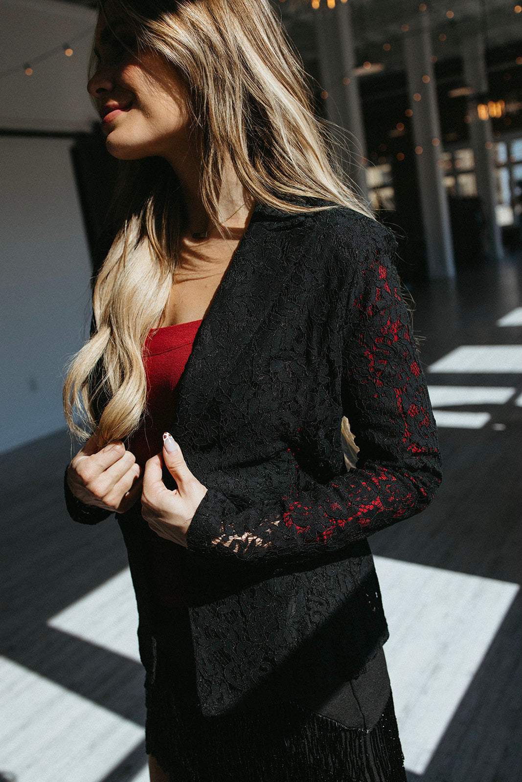 Shadow Lace Blazer