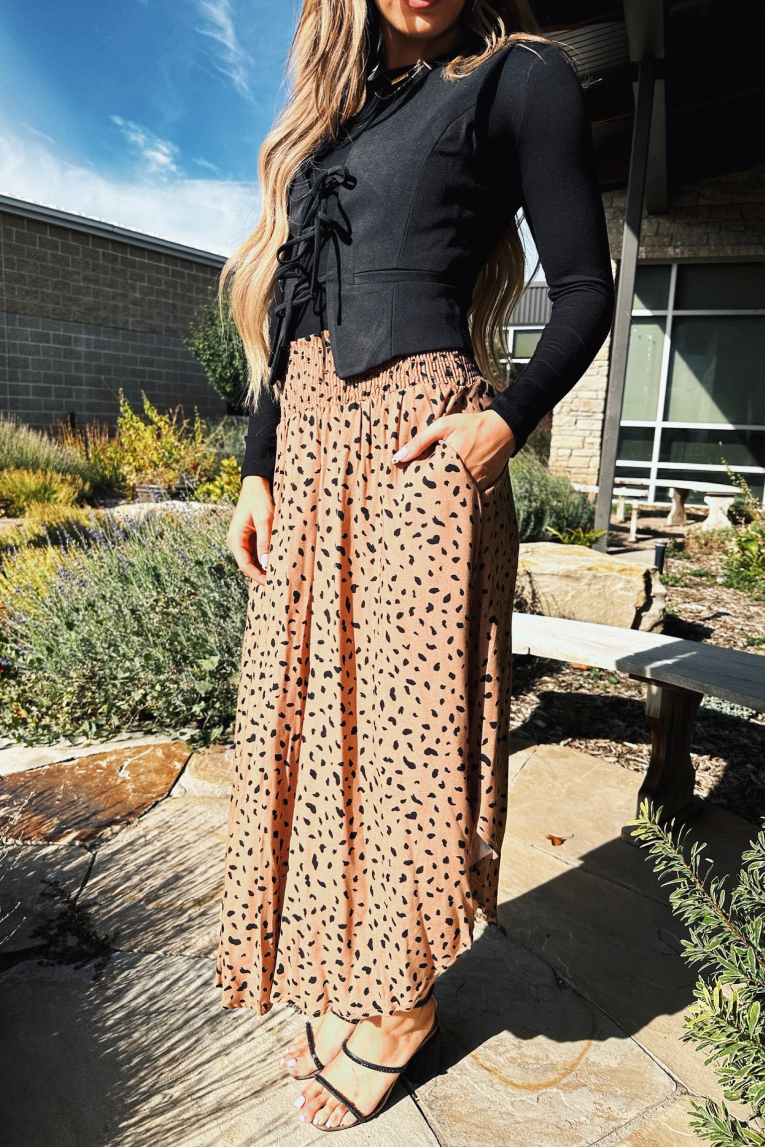 Savanna Chic Midi Skirt