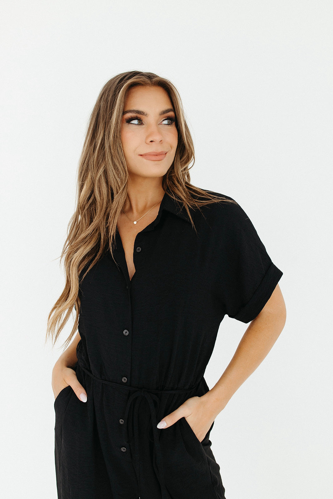 Devan Button Jumpsuit - FINAL SALE