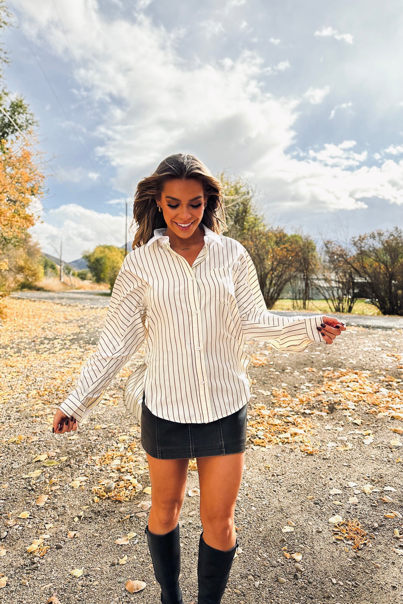 Vertical Vogue Collared Shirt