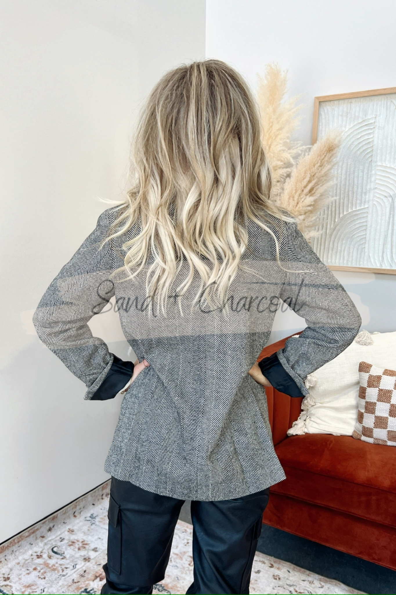 Ingrid Herringbone Blazer