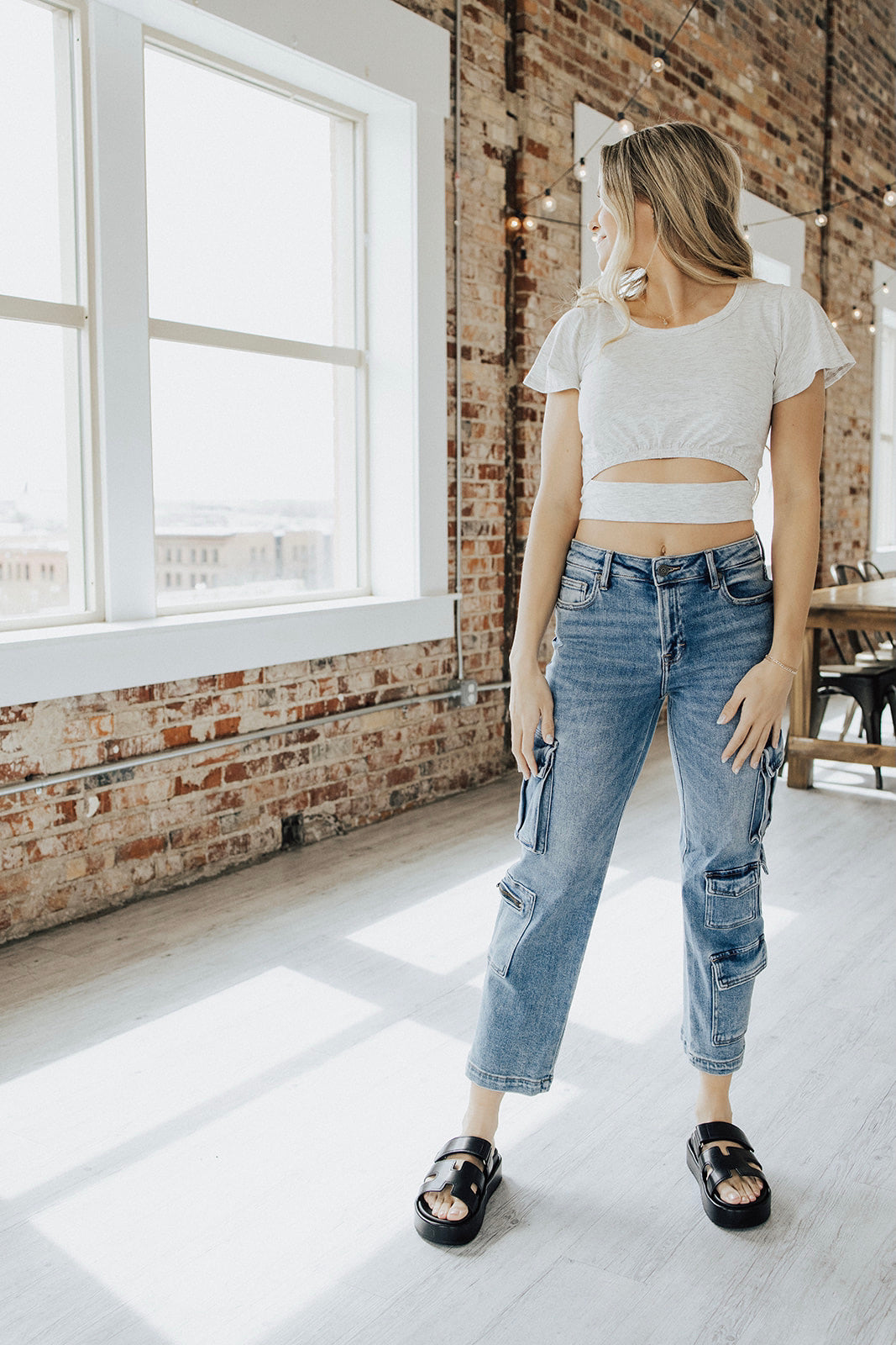 Lincoln Front Cut Crop Top