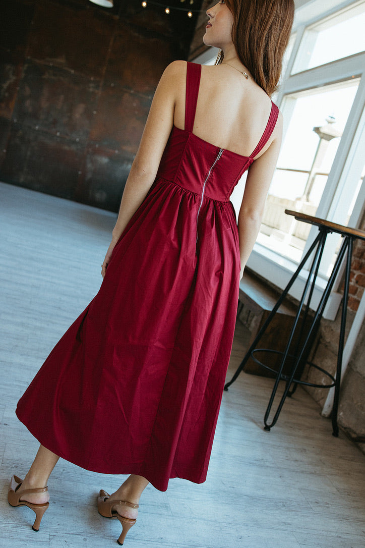 Merlot Mistletoe Corset Dress