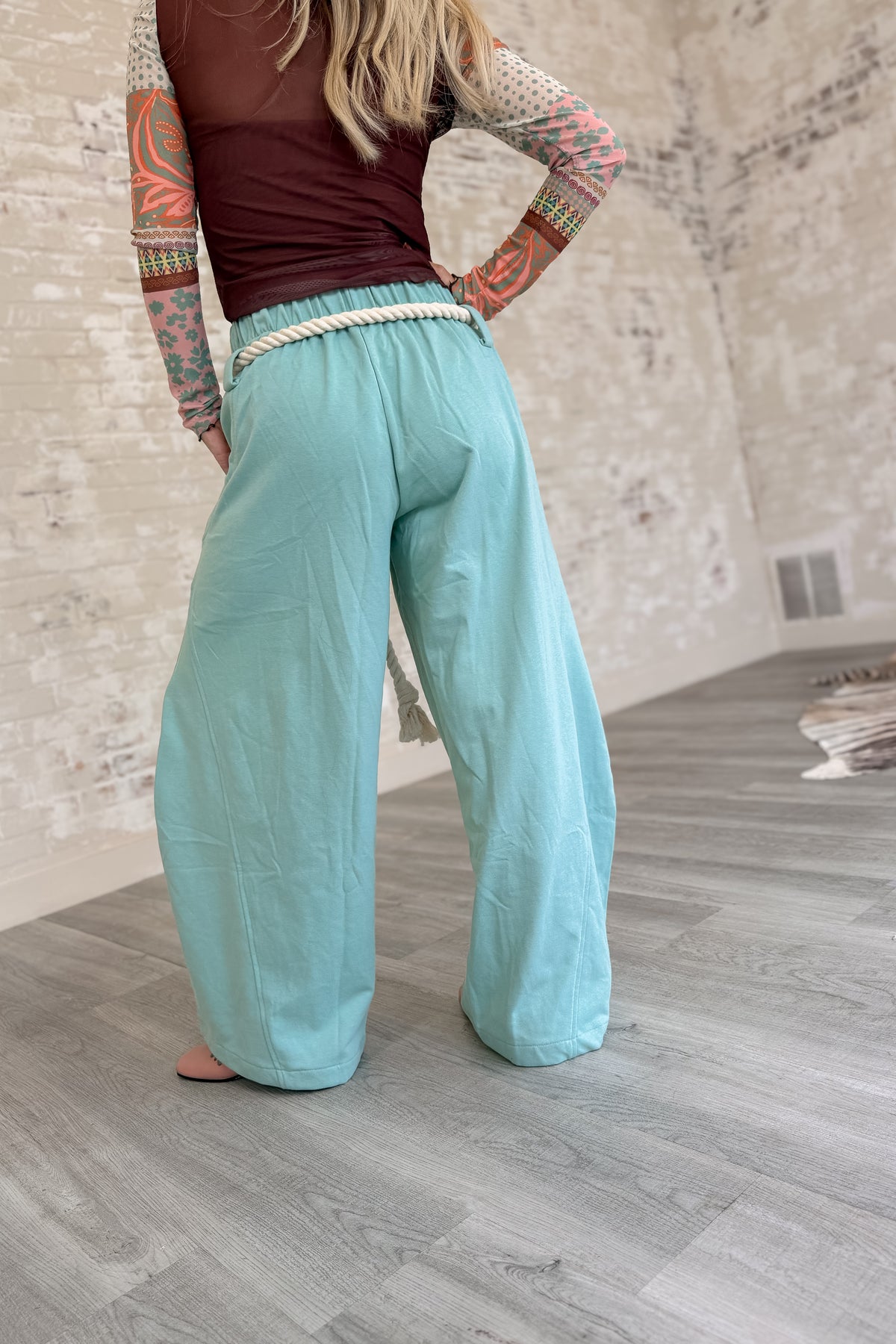 Next Thing You Know Sage Barrel Sweatpants