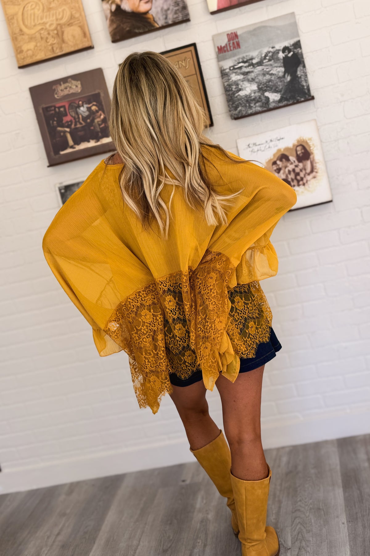 October Sun Lace Poncho Top