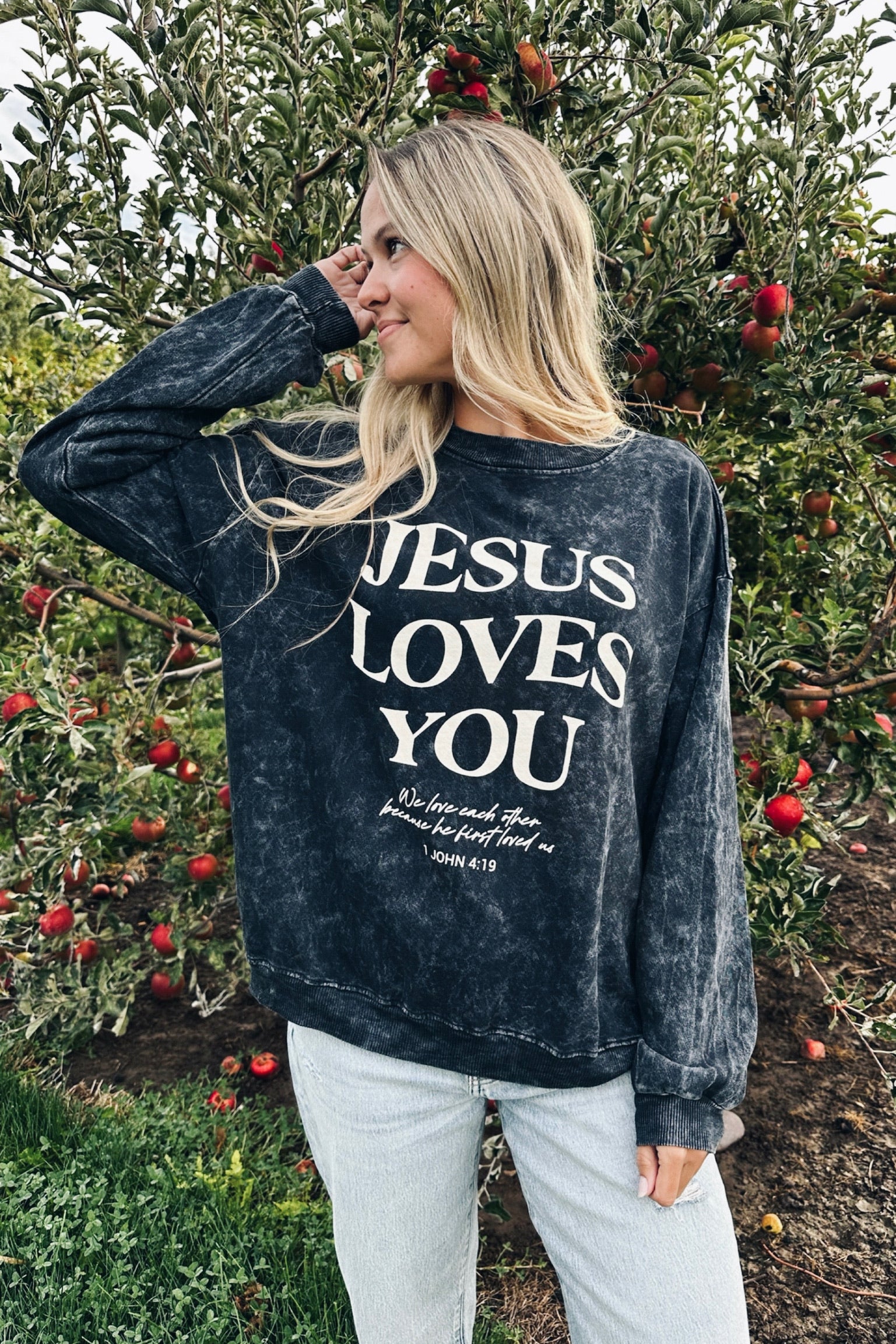 Jesus Loves You Graphic Sweatshirt