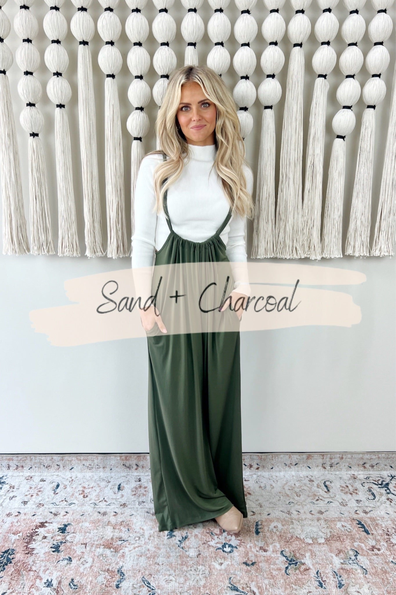 The Sand + Charcoal Your Best Dreams Jumpsuit