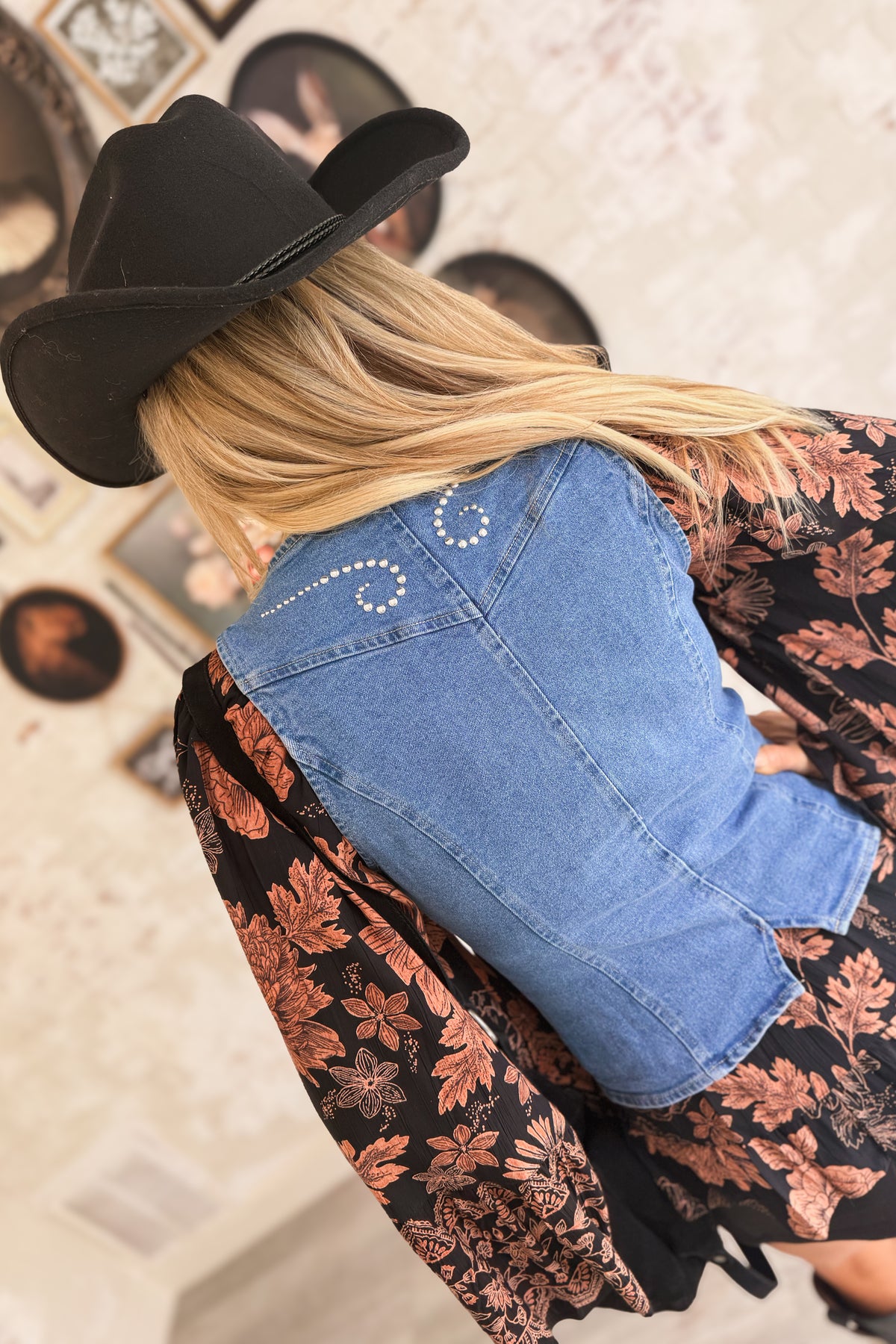 Queen Of Clubs Western Denim Vest