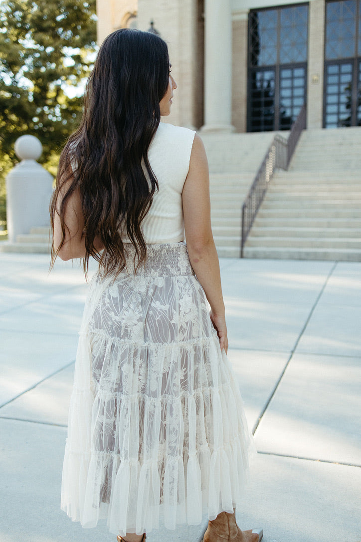 Blooms Floral Print Skirt