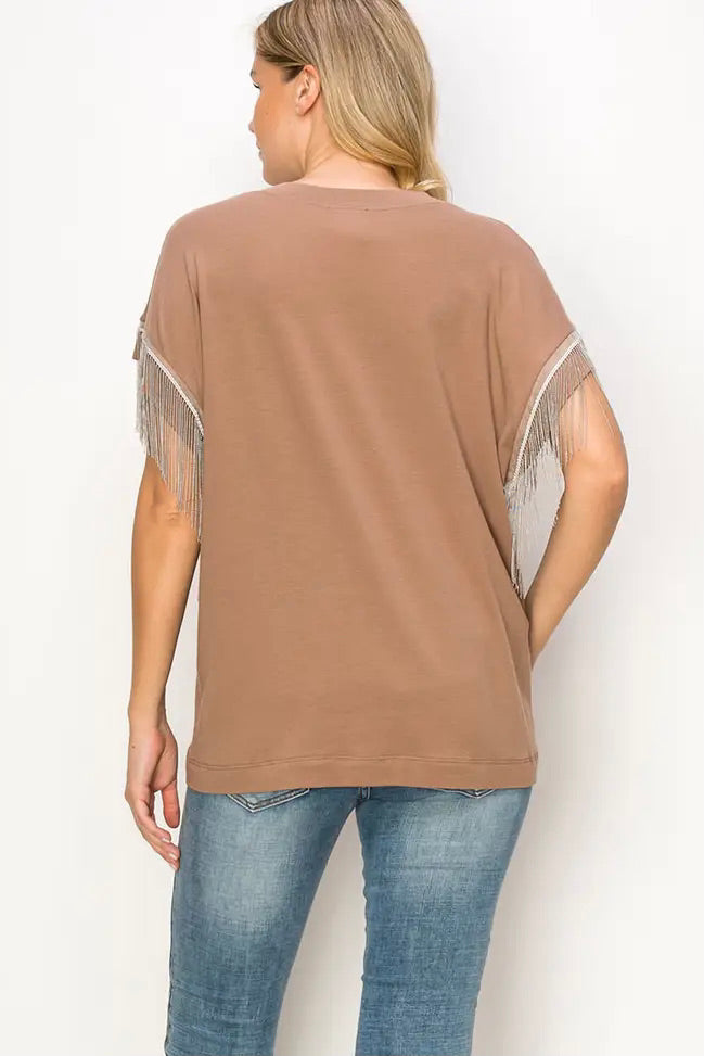 Live to Ride Fringe Graphic Top