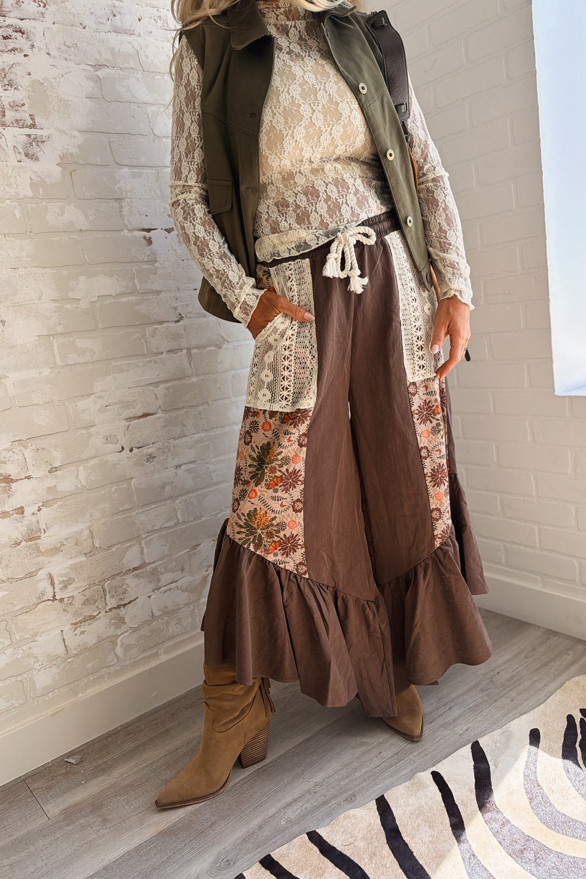 Needle & Thread Patchwork Pants