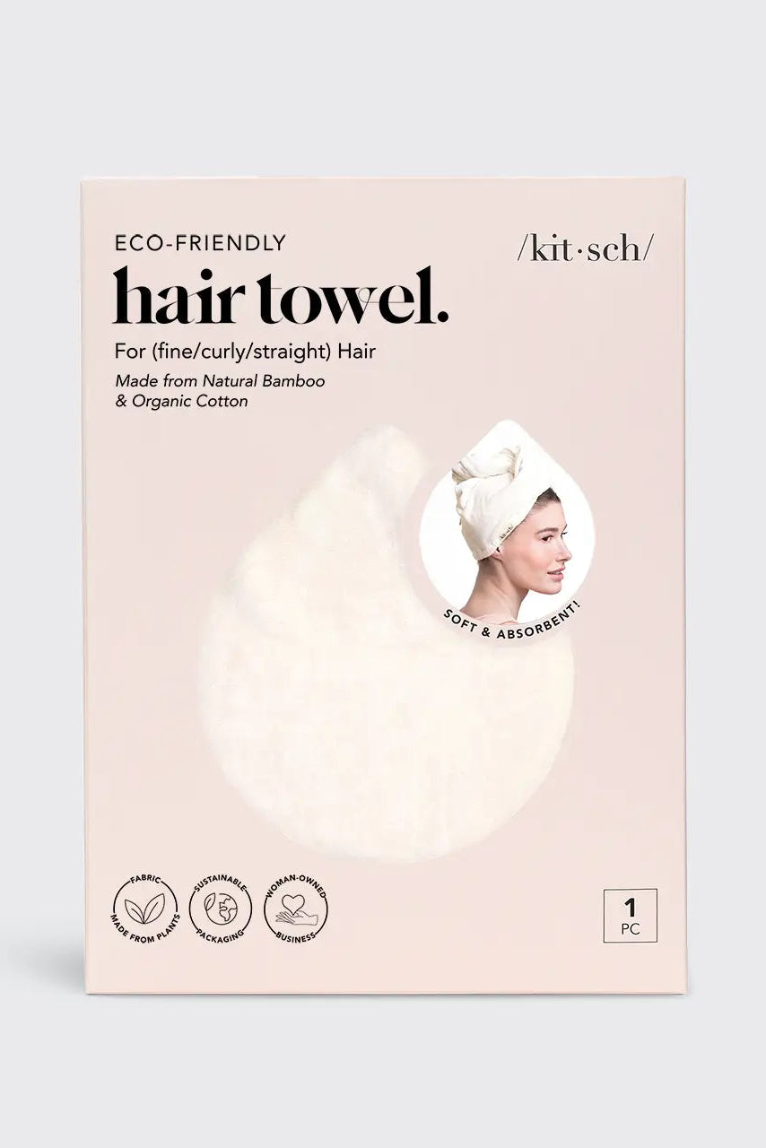 Kitsch hair towel turban. Eco-Friendly for all hair types. Bamboo and organic cotton