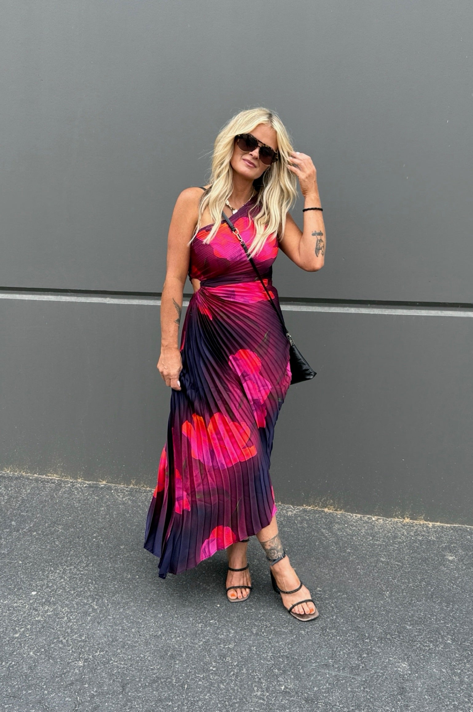 Poison Petals One-Shoulder Dress