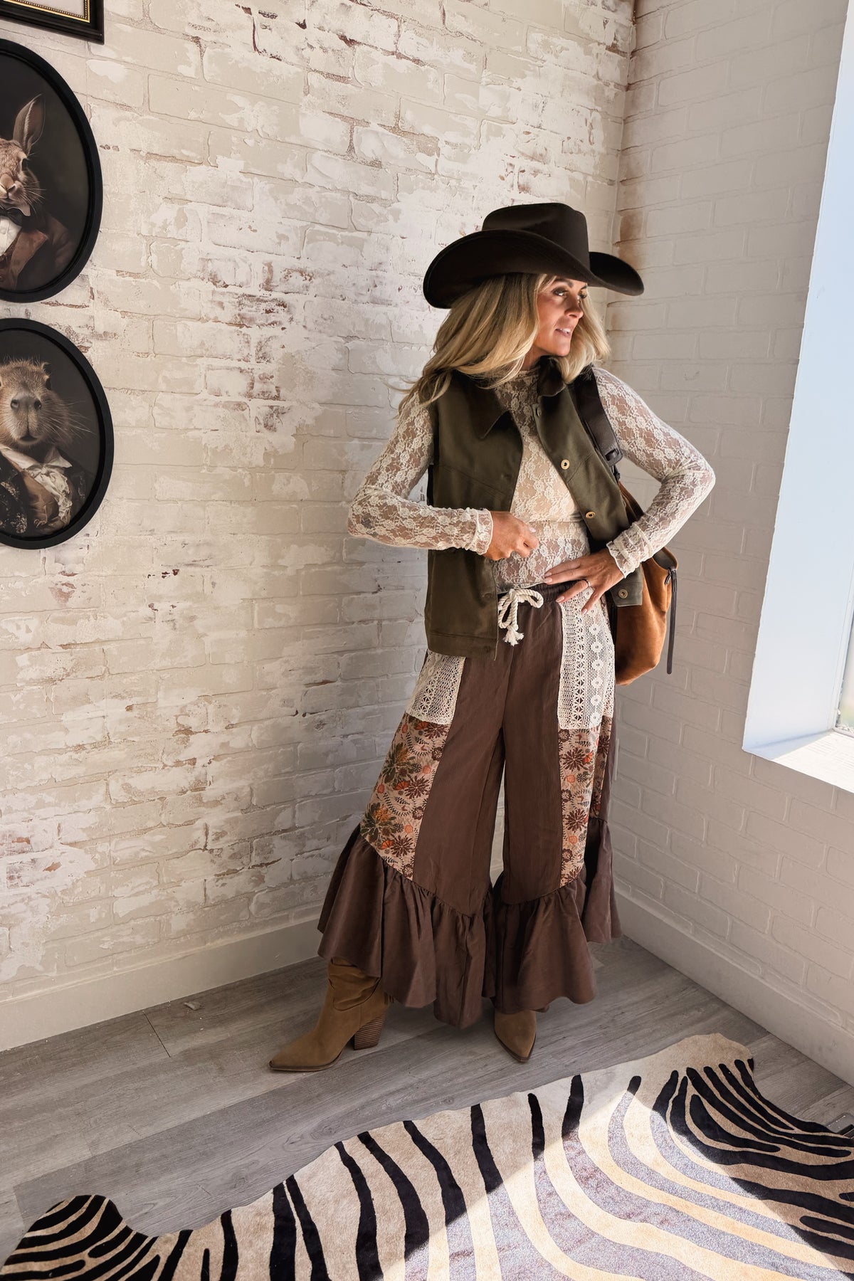Needle & Thread Patchwork Pants