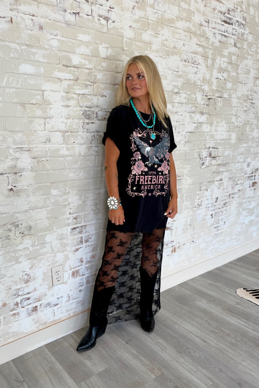 Jaded Rose Graphic Lace Maxi Dress