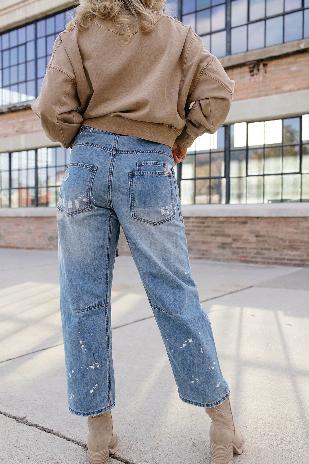 Adaline Washed Distressed Jeans Lux Collection - FINAL SALE