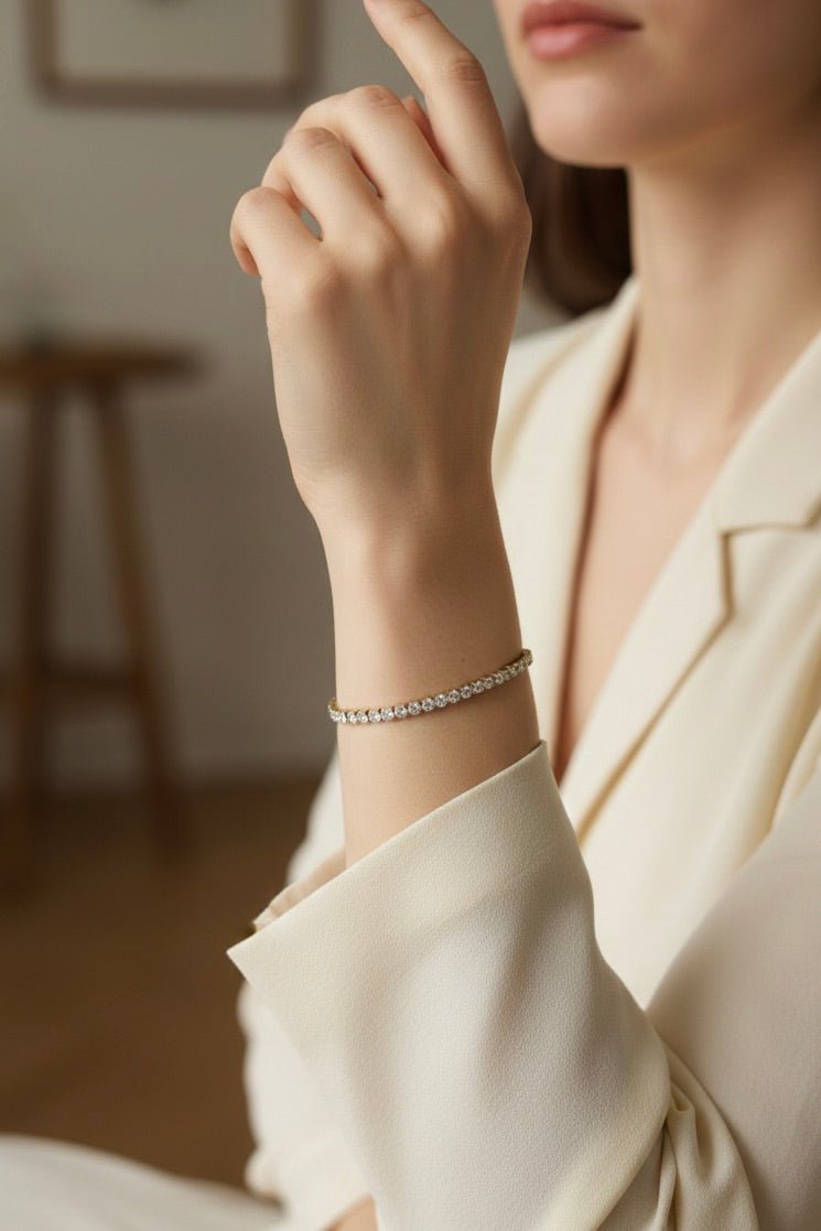 faux diamond bracelet